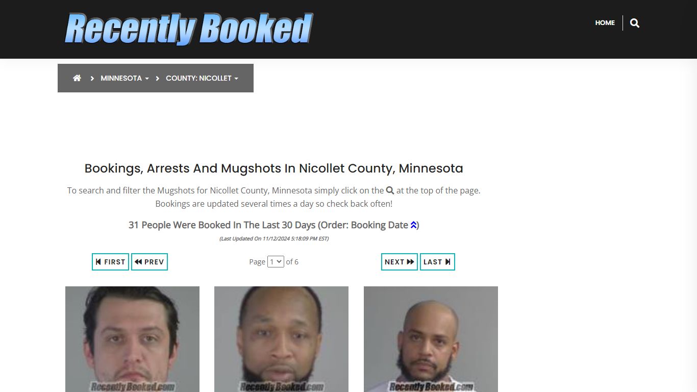 Bookings, Arrests and Mugshots in Nicollet County, Minnesota