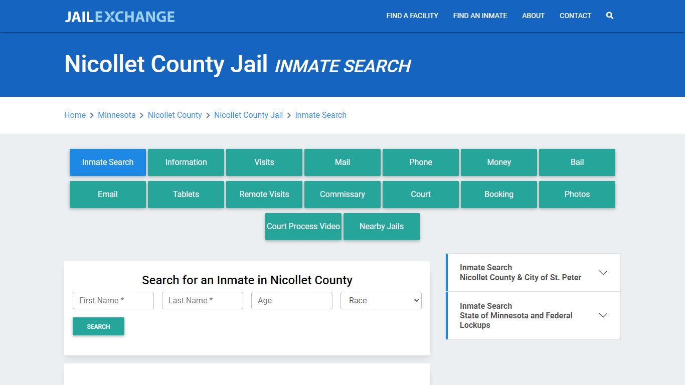 Nicollet County Jail, MN Inmate Search: Roster & Mugshots