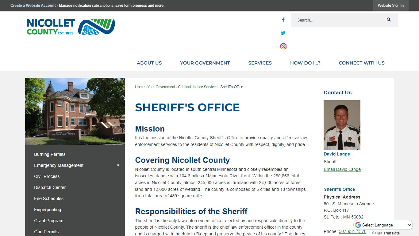 Sheriff's Office | Nicollet County, MN - Official Website